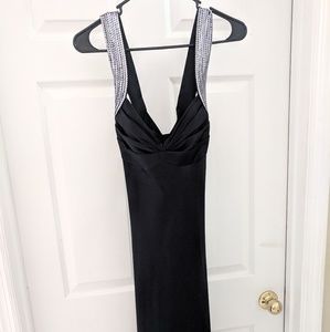 Calvin Klein Black Silver Sequin Prom Formal Dress